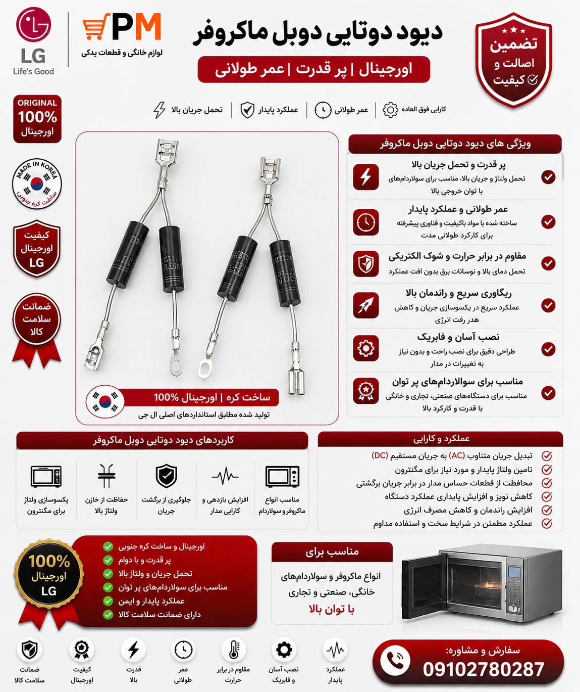 دیود دوتایی دوبل ماکروفر و سولاردوم