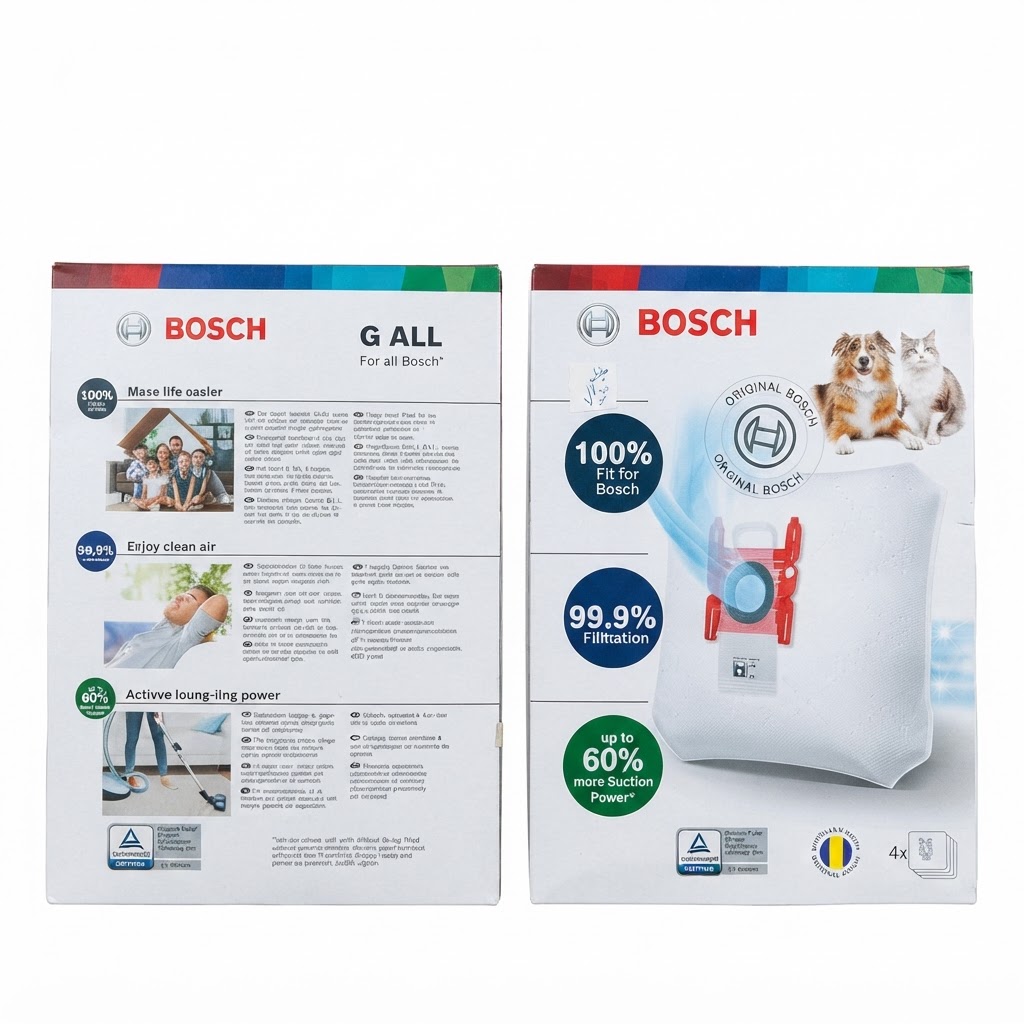 پاکت جاروبرقی بوش G ALL اصلی مدل Bosch Type G مناسب جاروبرقی بوش و زیمنس