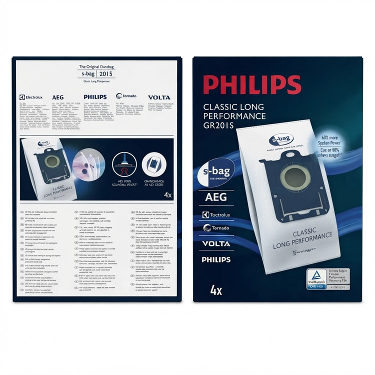 پاکت جاروبرقی فیلیپس و AEG خارجی با دهنه پلاستیکی مناسب انواع جاروبرقی Philips و AEG