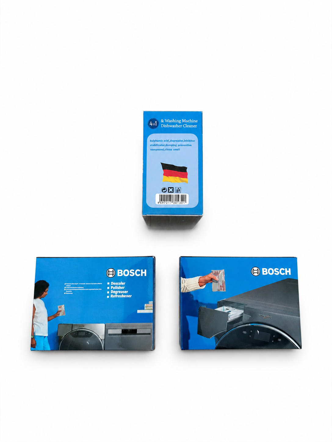 جرم گیر لباسشویی و ظرفشویی بوش ۶ ساشه ای | پودر رسوب زدا Bosch