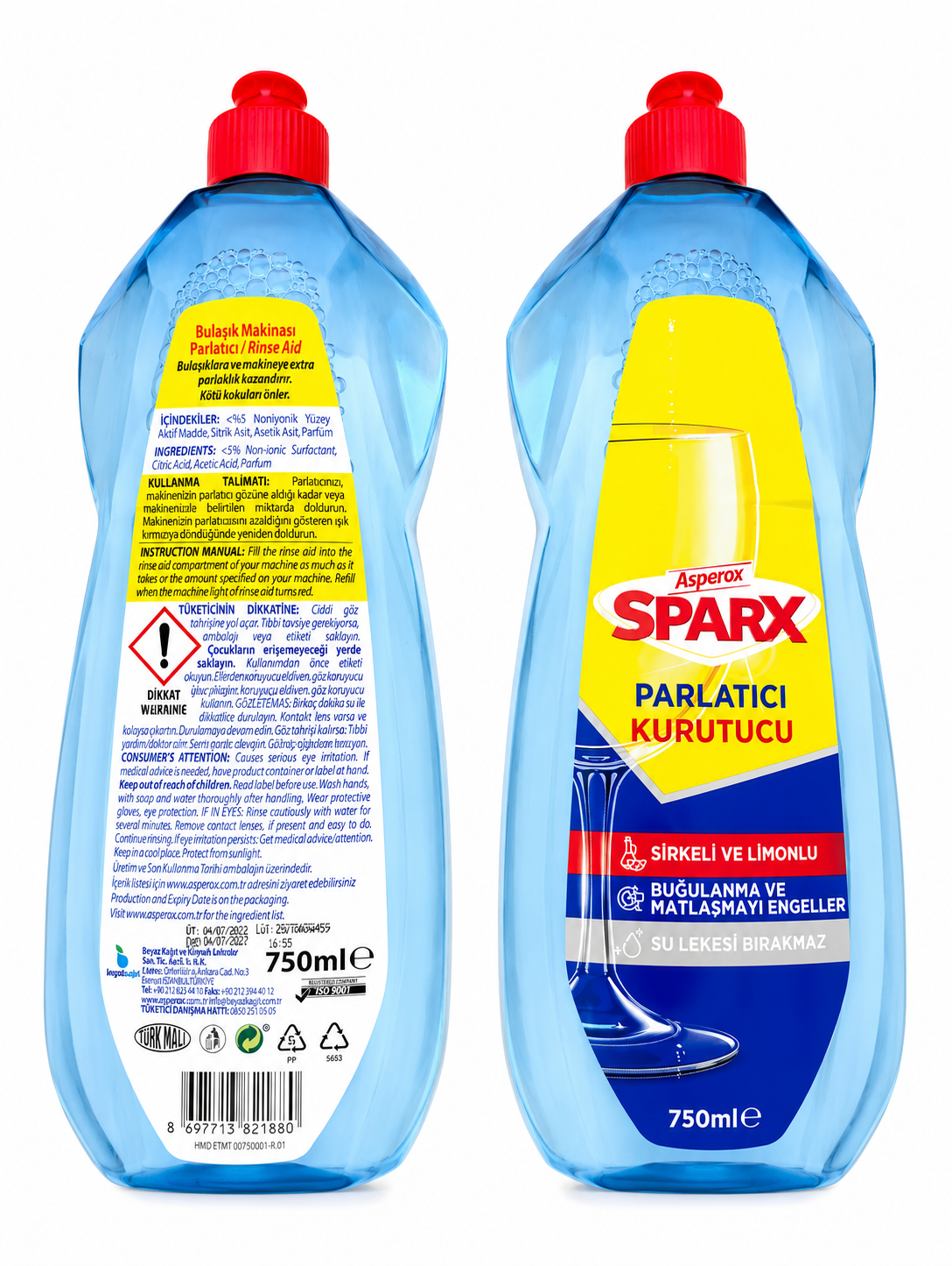 جلادهنده ماشین ظرفشویی اسپارکس Sparx 750 میلی لیتر اصل ترکیه