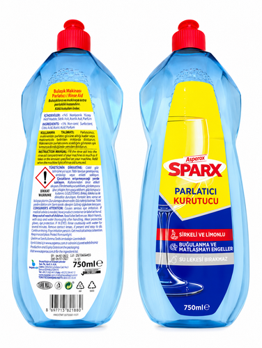 جلادهنده ماشین ظرفشویی اسپارکس Sparx 750 میلی لیتر اصل ترکیه