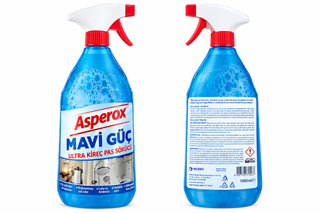 اسپری جرمگیر و رسوب زدای سطوح اسپروکس Asperox Mavi Güç یک لیتری